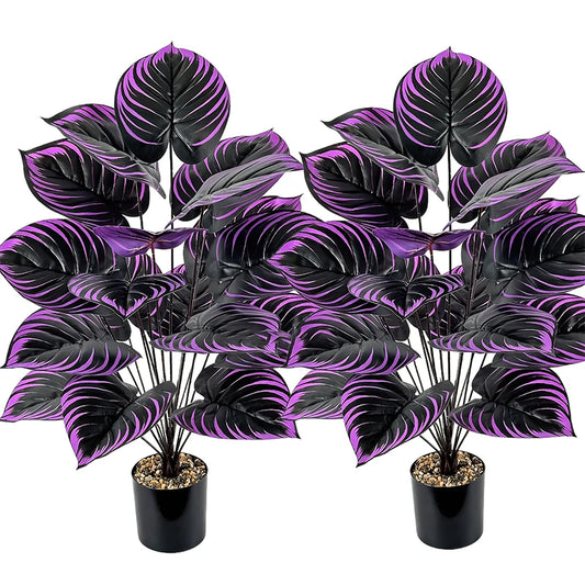 18-Headed Artificial Violet Plants Realistic Floor Bonsai Plant Indoor for Home Weddings Hotels Gardens Photography Decorations