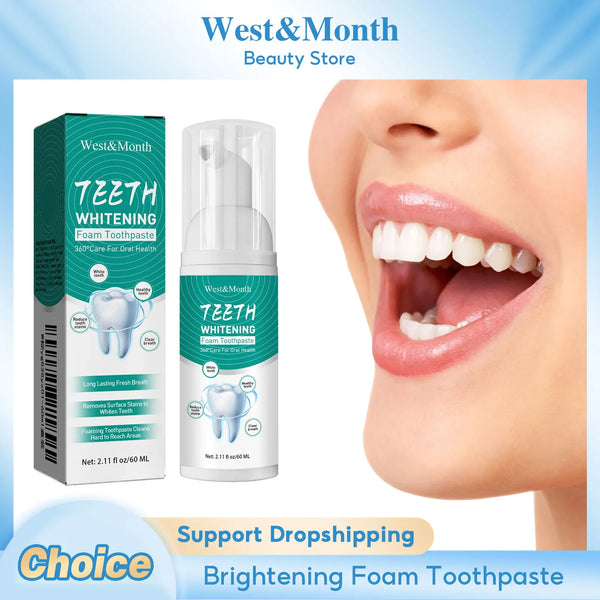 Whitening Foam Toothpaste Cleansing Prevent Cavities Remove Plaque Protect Gum Oral Health Freshen Breath Teeth Repairing Mousse