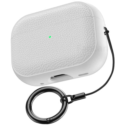 Luxury Leather Pattern Case For Airpods Pro 3 2025 Case with Metal Buckle Protective Shockproof Case for AirPods Pro 2/Pro 3/4