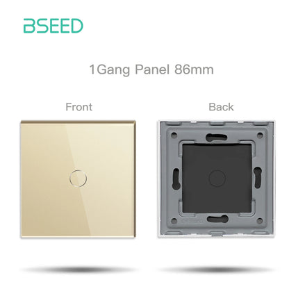 BSEED Zigbee Smart Switch 1/2/3Gang Touch Light Switch 2Way Function Part Smart Home Tuya Alexa Control Without Glass Panel