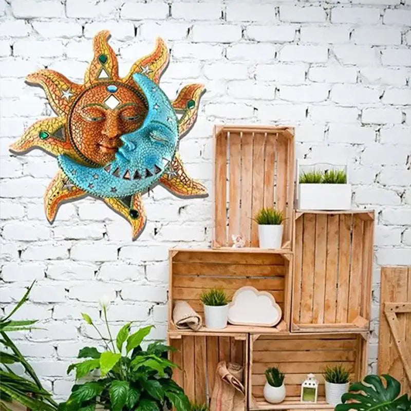 PVC Craftsmanship, Sun and Moon Indoor and Outdoor Decoration,geometric Wall Pendants, Festival Decoration,background Decoration