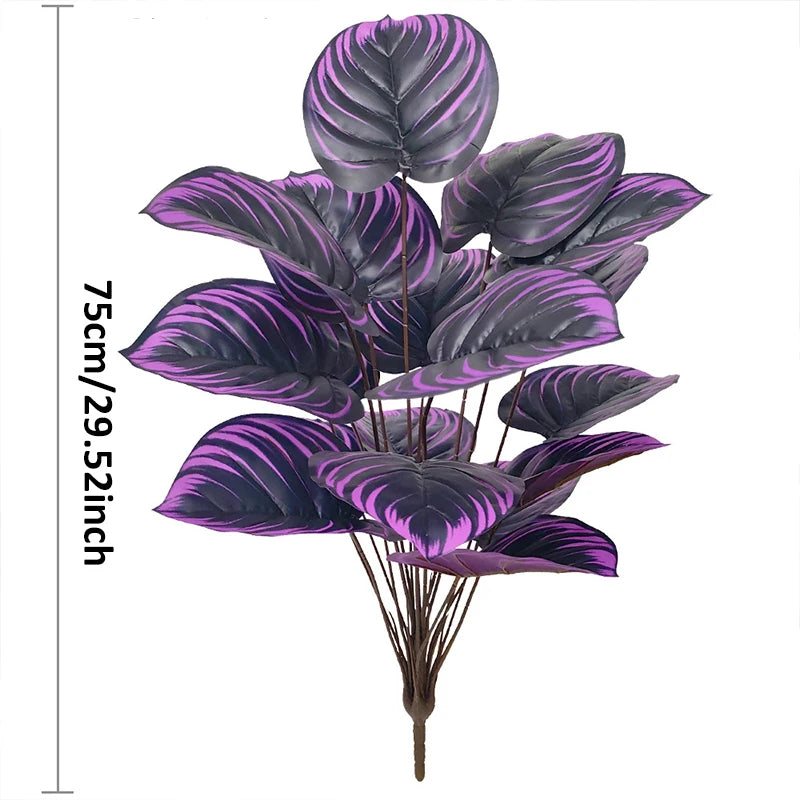 18-Headed Artificial Violet Plants Realistic Floor Bonsai Plant Indoor for Home Weddings Hotels Gardens Photography Decorations