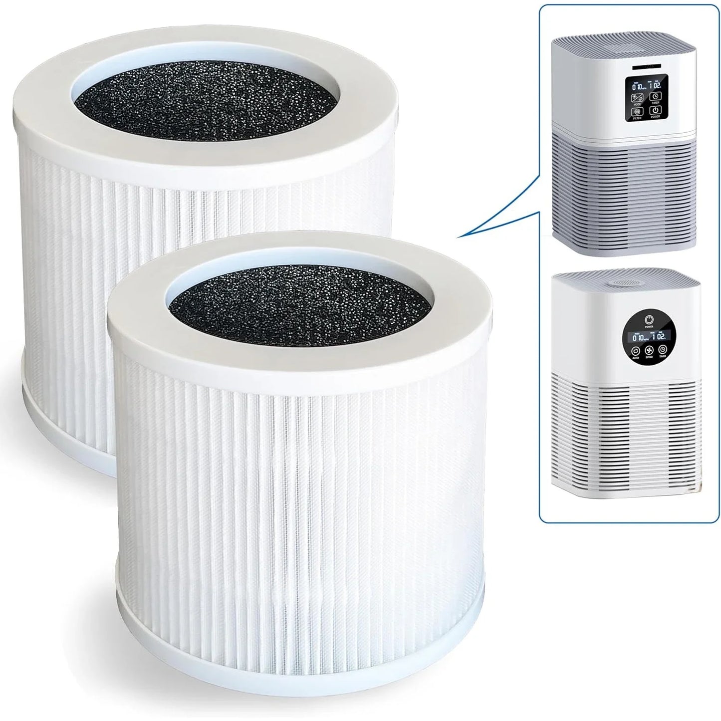 1/2 Pack A1 Replacement Filter Compatible with VEWIOR Air Purifier HQSC-50,HQKJ-80,AMEIFU AP01W,KOIOS HQKJ-50 Air Pur ifier