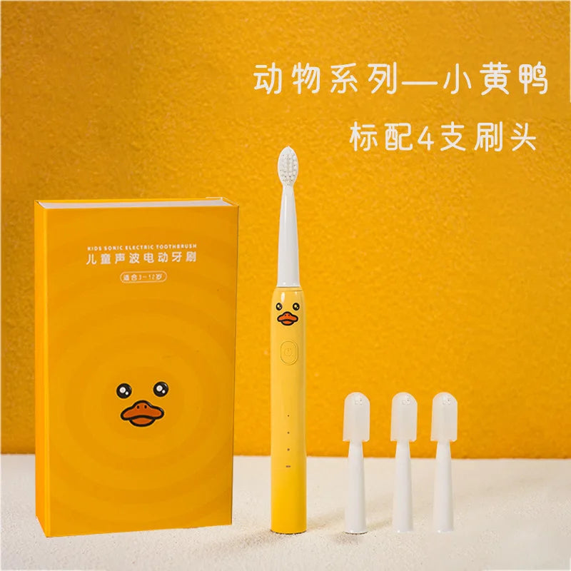 Compatible with Oral B Children kids Sonic Electric Toothbrush Cartoon For Kids USB Rechargeable Soft Automatic Waterproof