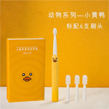 Compatible with Oral B Children kids Sonic Electric Toothbrush Cartoon For Kids USB Rechargeable Soft Automatic Waterproof