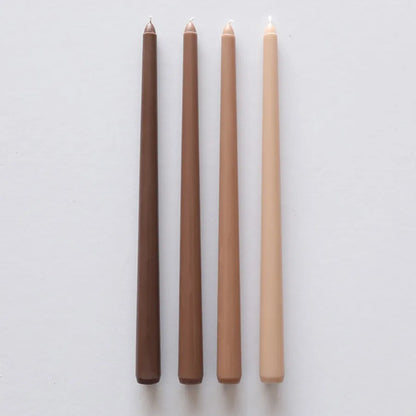 4Pcs Gradient Color Candle Conical Long Rod Candles Dripless Smokeless Candle Romantic Wedding Birthday Party Table Decoration