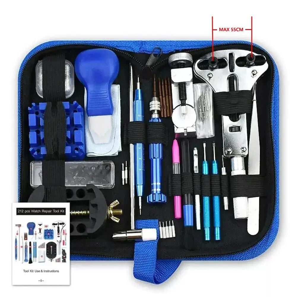 147/149/151/212Pcs/Set Watch Repair Tools kit Set with opener remover tweezers Holder Durable Clock Watch Repair Tool Kit