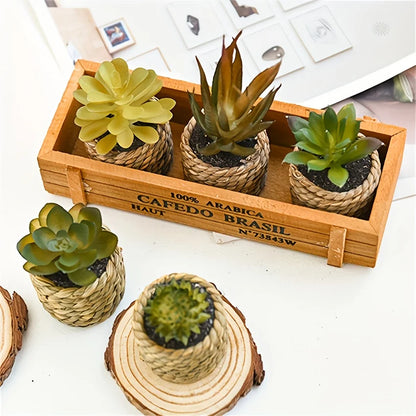 5pcs Set of Artificial Potted Plants Artificial Aloe Vera Fake Succulents Plastic Flower Pots for Home Kitchen Desk Wedding