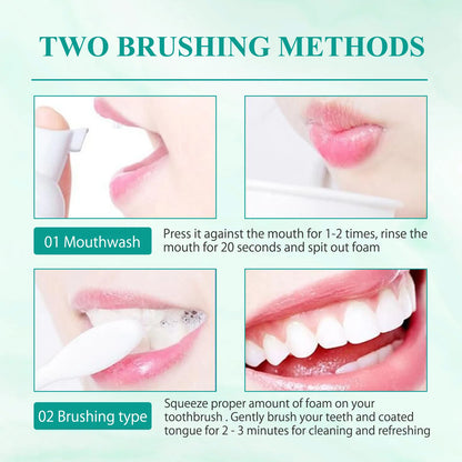 Whitening Foam Toothpaste Cleansing Prevent Cavities Remove Plaque Protect Gum Oral Health Freshen Breath Teeth Repairing Mousse