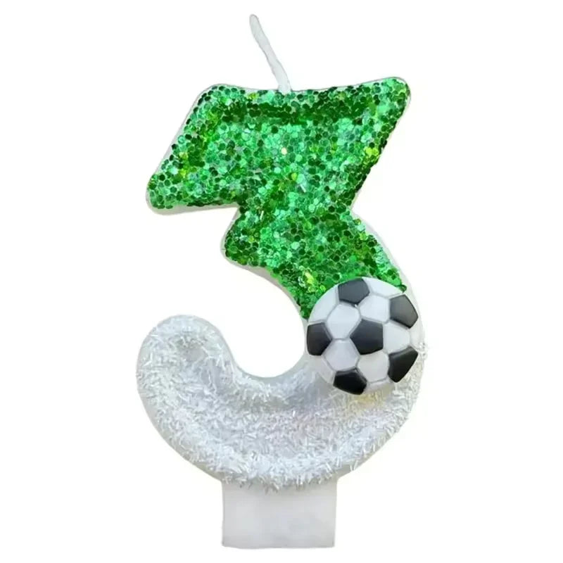 Creative Football Digital Shape for Birthday Birthday Number Candles for Cakes Decorative Number Candles Cake Topper Decoration