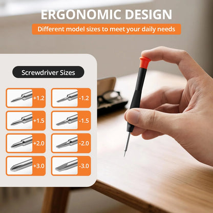 Eyeglass Repair Tool Kit with Screws Nose Pads Tweezers Cleaning Cloth and Precision Screwdriver for Eyeglasses Sunglasses