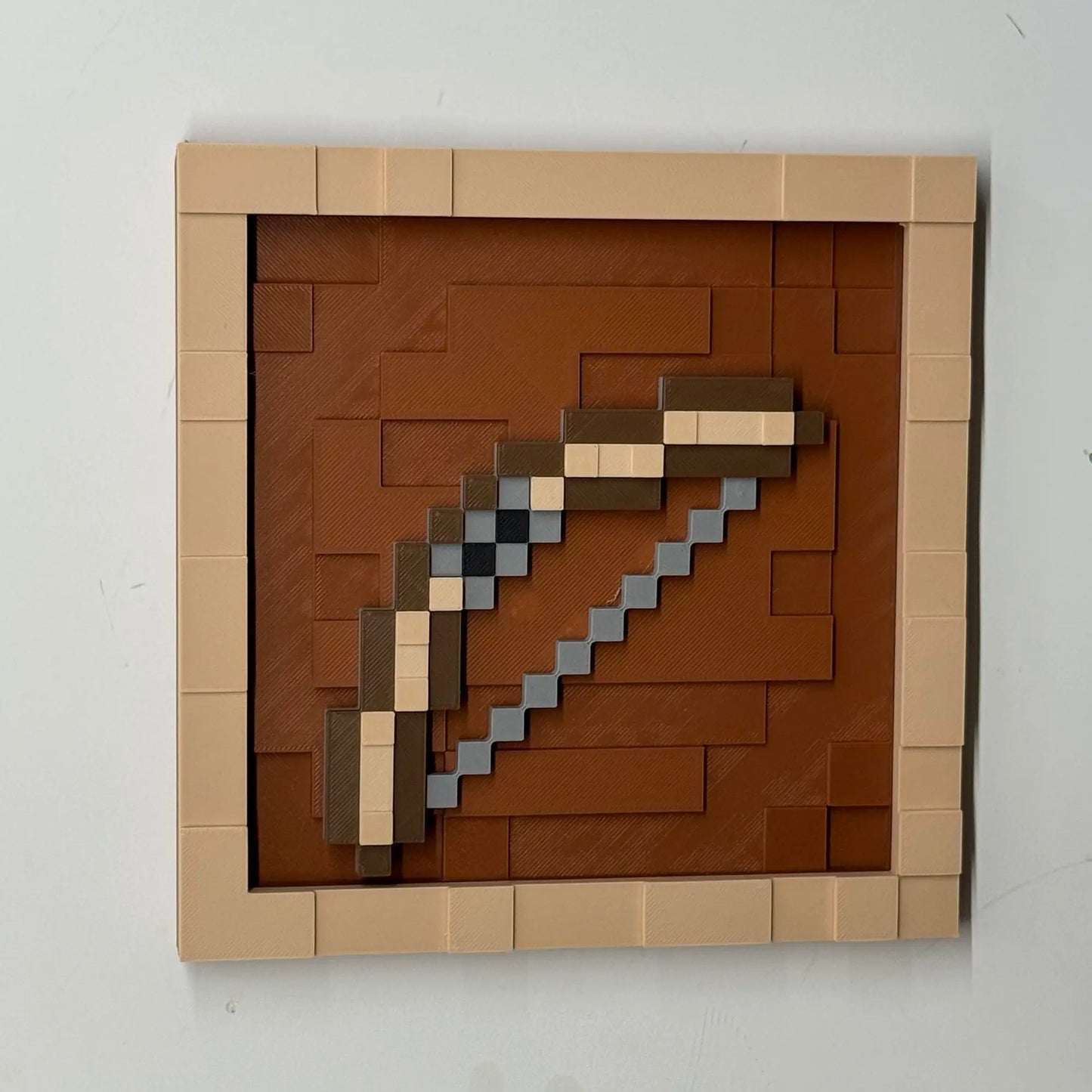 3D Printing 17.5cm Pixel Item Display Frame Magnetic Wall Decor Retro Game Style Collectible Desk Ornament Gift