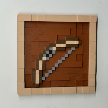 3D Printing 17.5cm Pixel Item Display Frame Magnetic Wall Decor Retro Game Style Collectible Desk Ornament Gift