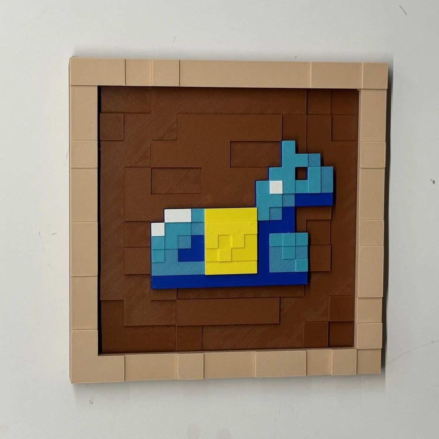 3D Printing 17.5cm Pixel Item Display Frame Magnetic Wall Decor Retro Game Style Collectible Desk Ornament Gift
