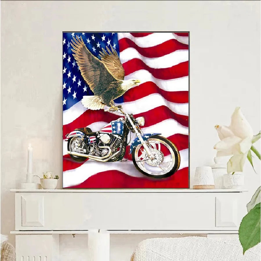 2026 New style Eagle Cross Stitch Kit DIY Embroidery Home Wall Decor Gift Handmade Material Frameless Semi-Finished