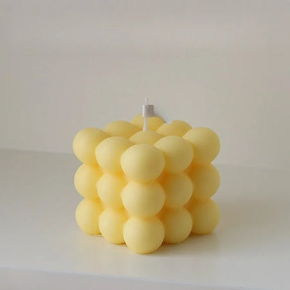 1Pc Bubble Cube Shaped Candle Handmade Scented Candle Aromatherapy Soy Wax Candle Home Decoration Wedding Birthday Party Candles
