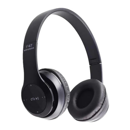 P47 Wireless Earphones 5.0 Bluetooth Headset Folding Series HiFi Stereo Bass Sports Game Headset With Mic For Mobile Phone Game