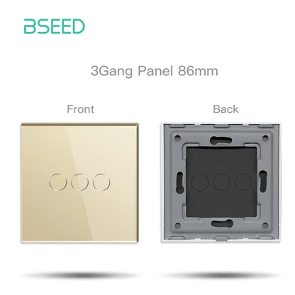 BSEED Zigbee Smart Switch 1/2/3Gang Touch Light Switch 2Way Function Part Smart Home Tuya Alexa Control Without Glass Panel