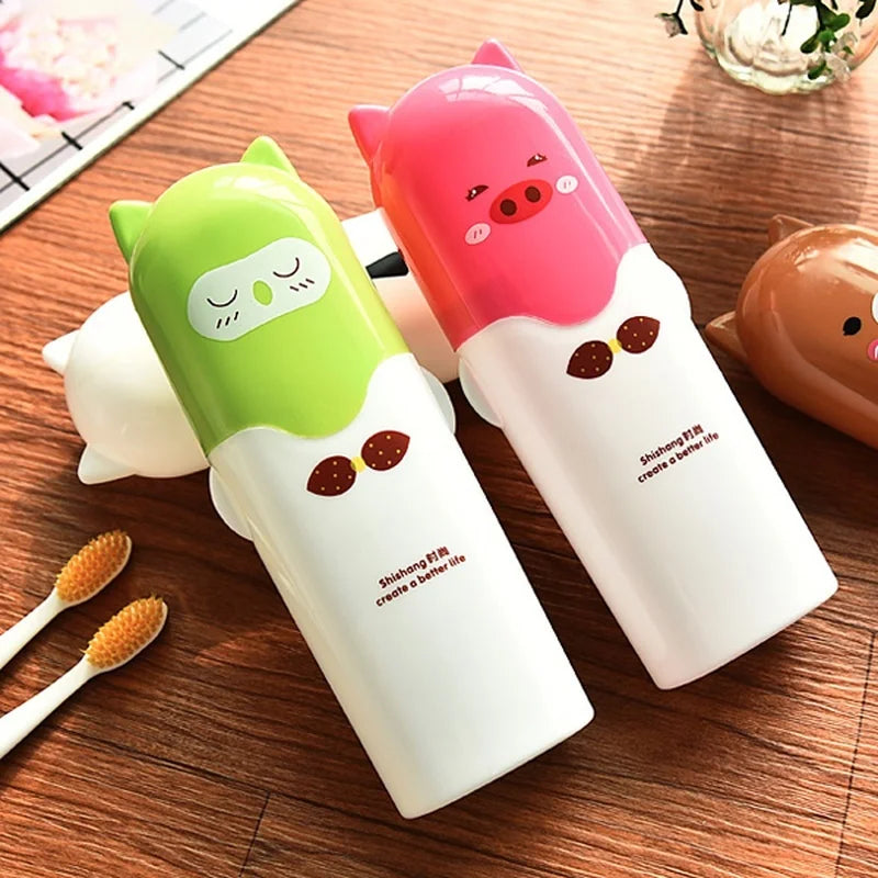 New Bath Travel Outdoor Personal Clean Tool Portable Utility Toothbrush Holder Toothpaste Tower Plastic Tooth Cup Home Supplies