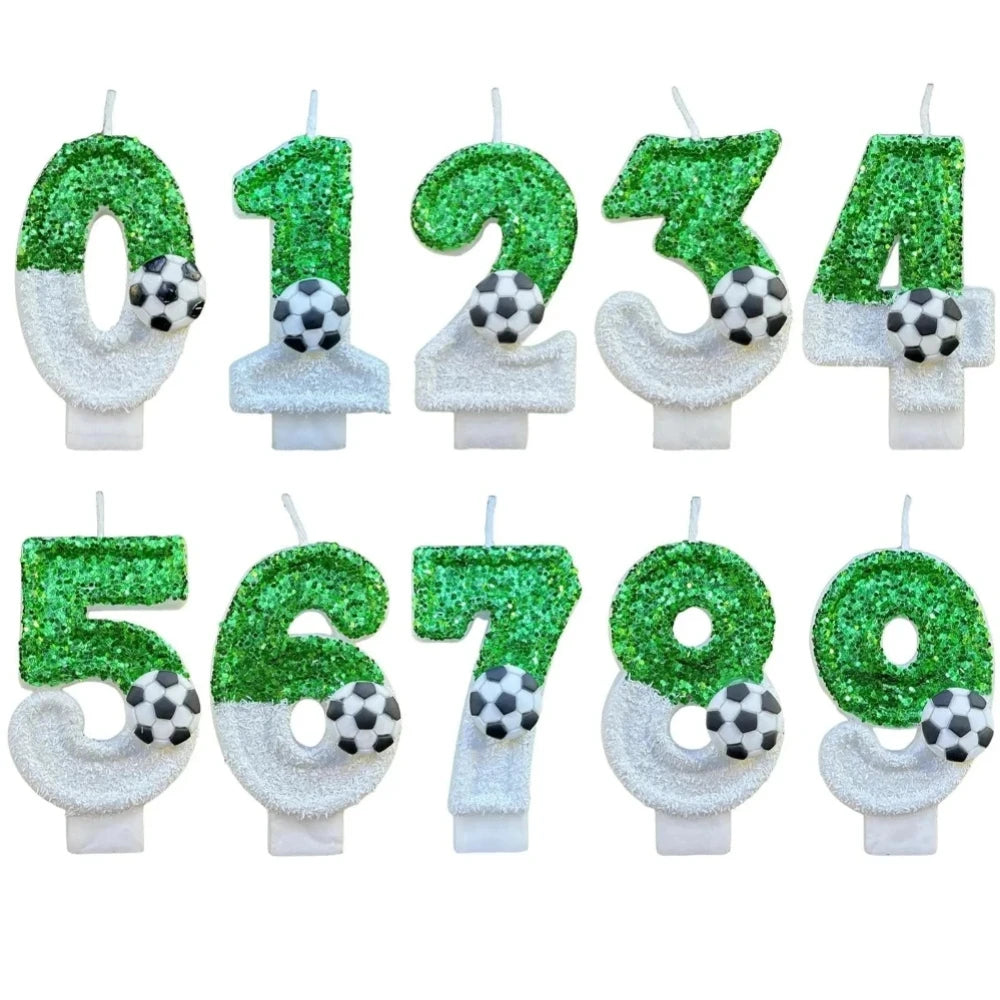 Creative Football Digital Shape for Birthday Birthday Number Candles for Cakes Decorative Number Candles Cake Topper Decoration