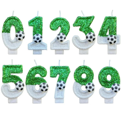 Creative Football Digital Shape for Birthday Birthday Number Candles for Cakes Decorative Number Candles Cake Topper Decoration