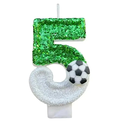 Creative Football Digital Shape for Birthday Birthday Number Candles for Cakes Decorative Number Candles Cake Topper Decoration