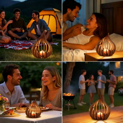 Handmade Candle Holder Made of Wooden DIY Artwork. Holiday/desktop Decoration, Romantic Decoration for Candlelight Dinner