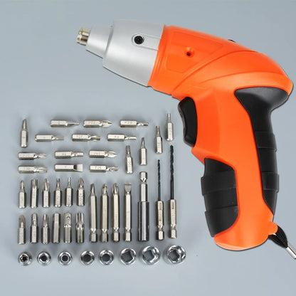 Household hand drill repair tool set Lithium electric USB cable rechargeable combination set toolbox