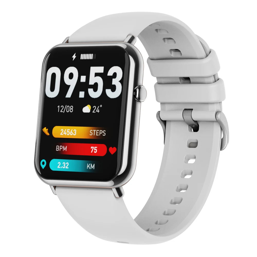 Gfordt Smart Watch Men Women 1.69" HD Screen Bracelet Waterproof Weather Heart Rate Monitoring Sleep Detection SmartWatch