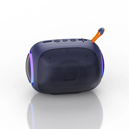 Bluetooth Speaker, IPX7 Waterproof Shower Speakers, 10W Stereo LED Lights, 8H Playtime for Home Outdoor Party Beach