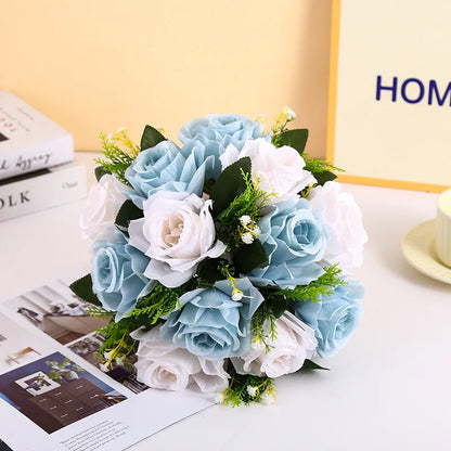 1pc Artificial Flowers Plastic Rose Ball Silk Fake Flower Floral  Wedding Birthday Party Centerpiece Table Arrangements Decor