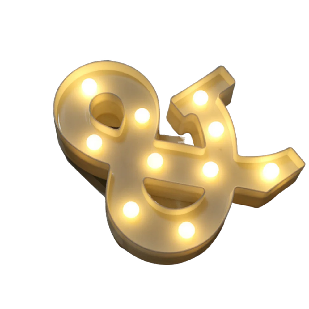 Luminous Number Lamp Alphabet Letter LED Lights Birthday Valentine's Day Wedding Party Decor 0-9 Digital A-Z Letters Night Light