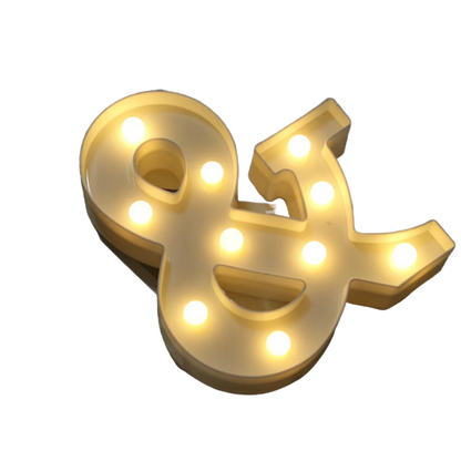 Luminous Number Lamp Alphabet Letter LED Lights Birthday Valentine's Day Wedding Party Decor 0-9 Digital A-Z Letters Night Light