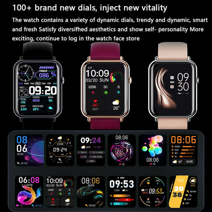 Gfordt Smart Watch Men Women 1.69" HD Screen Bracelet Waterproof Weather Heart Rate Monitoring Sleep Detection SmartWatch