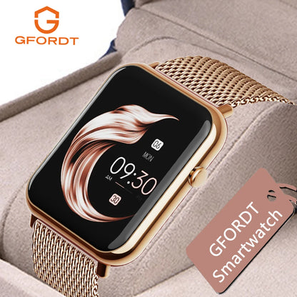 Gfordt Smart Watch Men Women 1.69" HD Screen Bracelet Waterproof Weather Heart Rate Monitoring Sleep Detection SmartWatch