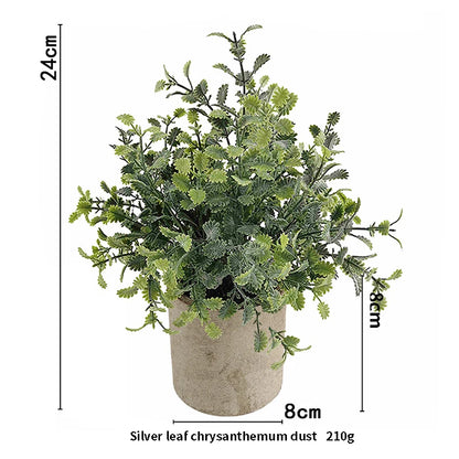 Artificial Plant Potted Eucalyptus Plant Small Fake Flower Bonsai With Pot Mini Plant Desktop Office Home Restaurant Decoration
