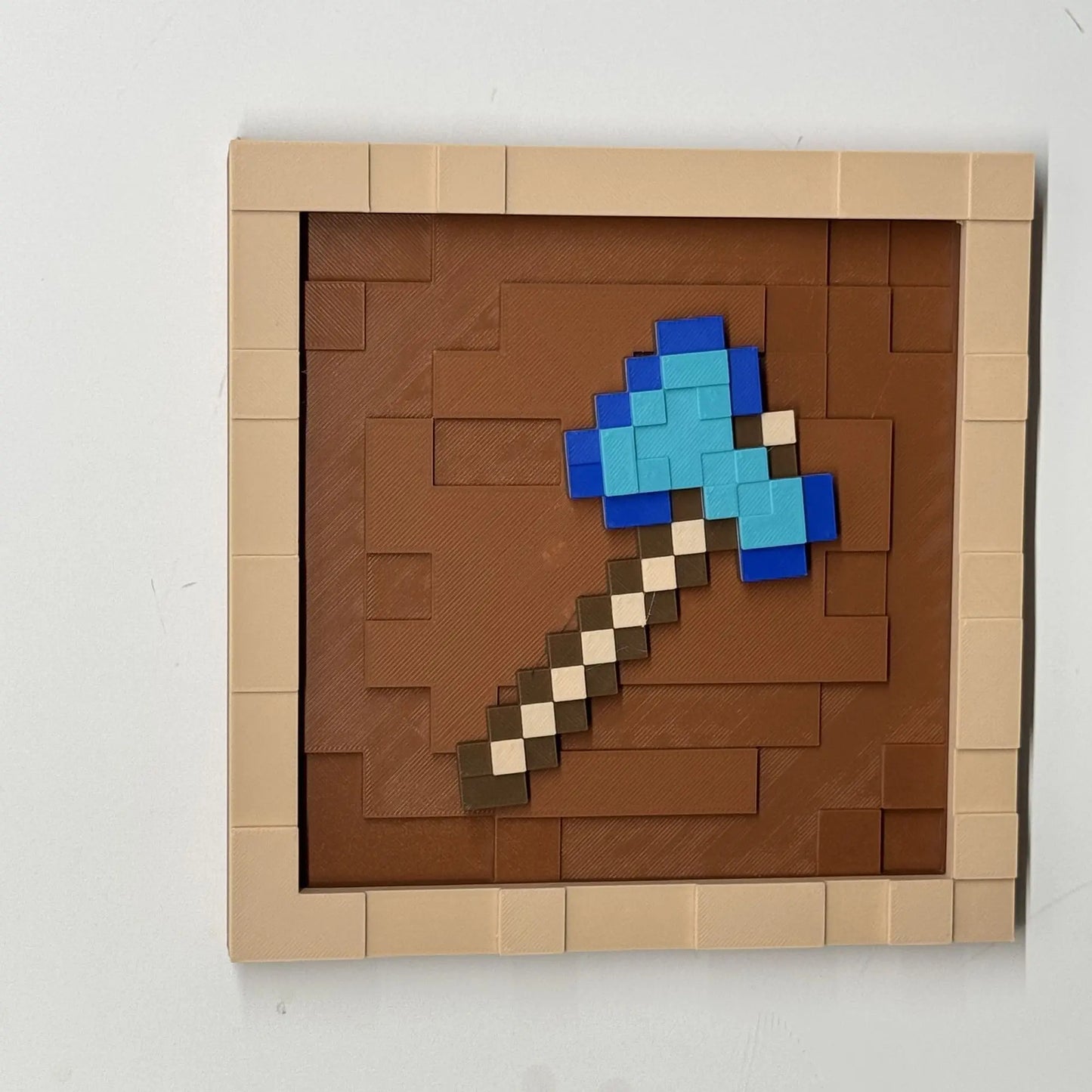3D Printing 17.5cm Pixel Item Display Frame Magnetic Wall Decor Retro Game Style Collectible Desk Ornament Gift