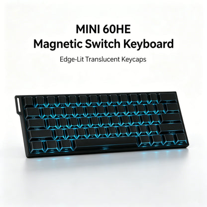 AULA MINI 60HE Magnetic Keyboard Wireless 60% Rapid Trigger 8K Return Esports Customize RGB Magnetic Switch Gaming Keyboard