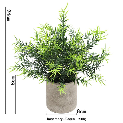 Artificial Plant Potted Eucalyptus Plant Small Fake Flower Bonsai With Pot Mini Plant Desktop Office Home Restaurant Decoration
