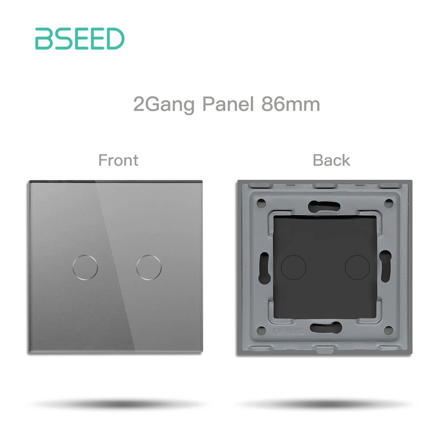 BSEED Zigbee Smart Switch 1/2/3Gang Touch Light Switch 2Way Function Part Smart Home Tuya Alexa Control Without Glass Panel