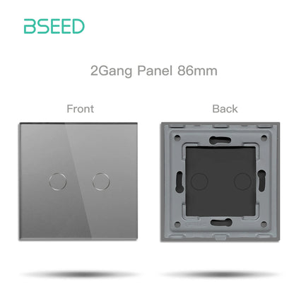 BSEED Zigbee Smart Switch 1/2/3Gang Touch Light Switch 2Way Function Part Smart Home Tuya Alexa Control Without Glass Panel