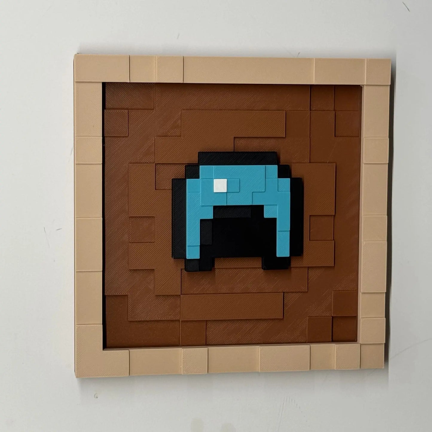 3D Printing 17.5cm Pixel Item Display Frame Magnetic Wall Decor Retro Game Style Collectible Desk Ornament Gift