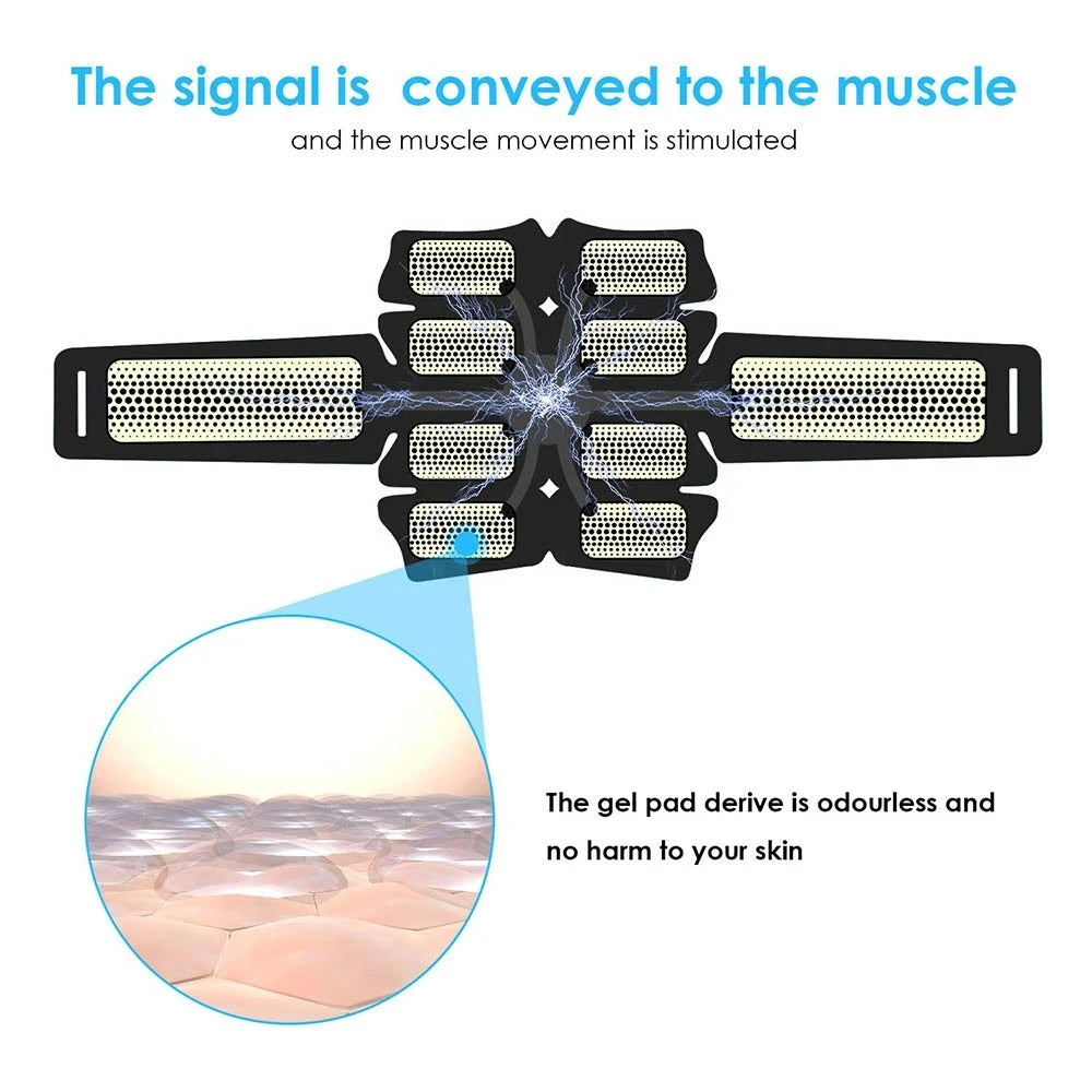 EMS Abdominal Muscle Stimulator Electric Massager for Home Gym Fitness Core Strength Trainer Hip Electroestimulador