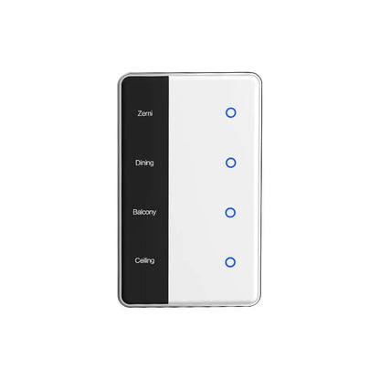Zemismart DIY Name Switch Zigbee Smart Display Screen Touch Light Switch US Type Works with Tuya Alexa Google Home Voice Control