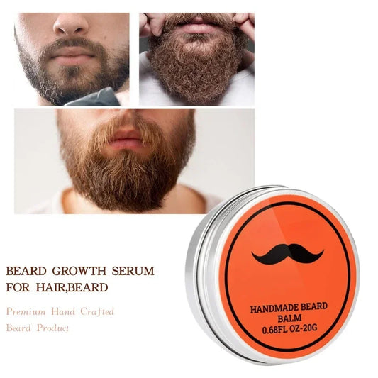 Natural Beard Balm Wax Man Beard Growth Oil Moisturizing Smoothing Dashing Gentlemen Beard Styling Professional Care Cream