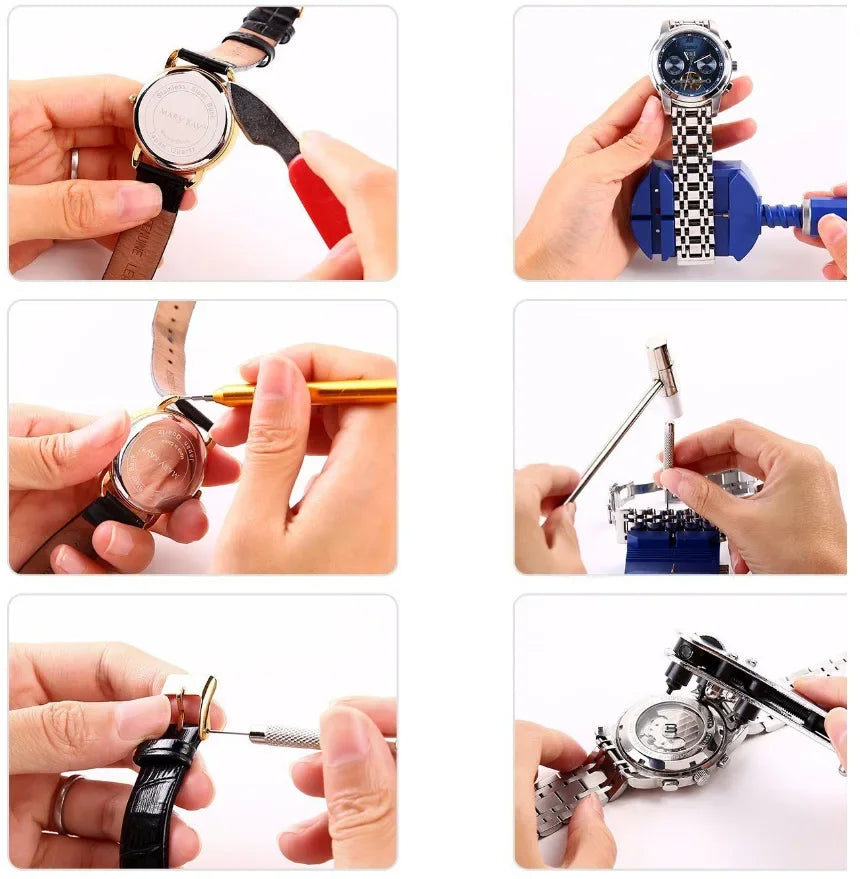 147Piece/Set Watch Opener Repair Tool Kit Clock Maintenance Hardware Tools Watch Maintenance Open Back Remove Strap Repair Kit