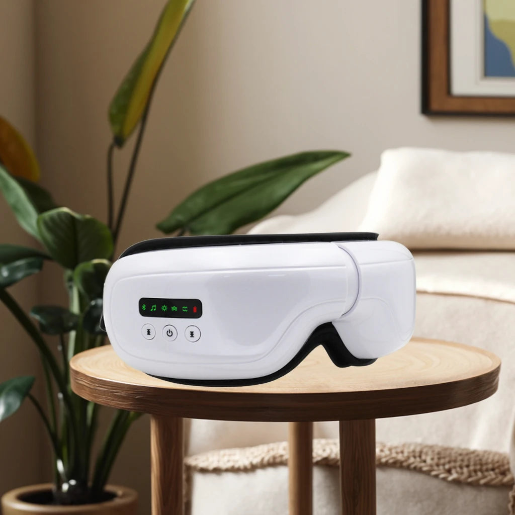 THZ Hot Selling 4D Heating Wireless Bluetooth Eye Massager Vibration Migraine Heat Intelligent Eye Care Vibrating Application