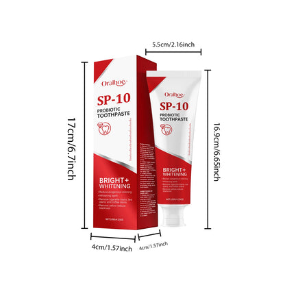 Sp 10 Probiotic Toothpaste Remove Cigarette Stains Tea Stains And Coffee Stains Long-Lasting Fresh Breath Oral Hygiene Care 120g