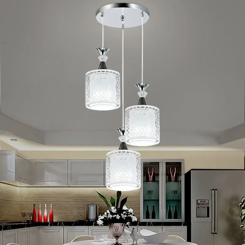 Modern Minimalist Metal Art LED Pendat Lights Dining Table Kitchen Home Hanging Lamp Decor Restaurant Hotel Commercial Lighting