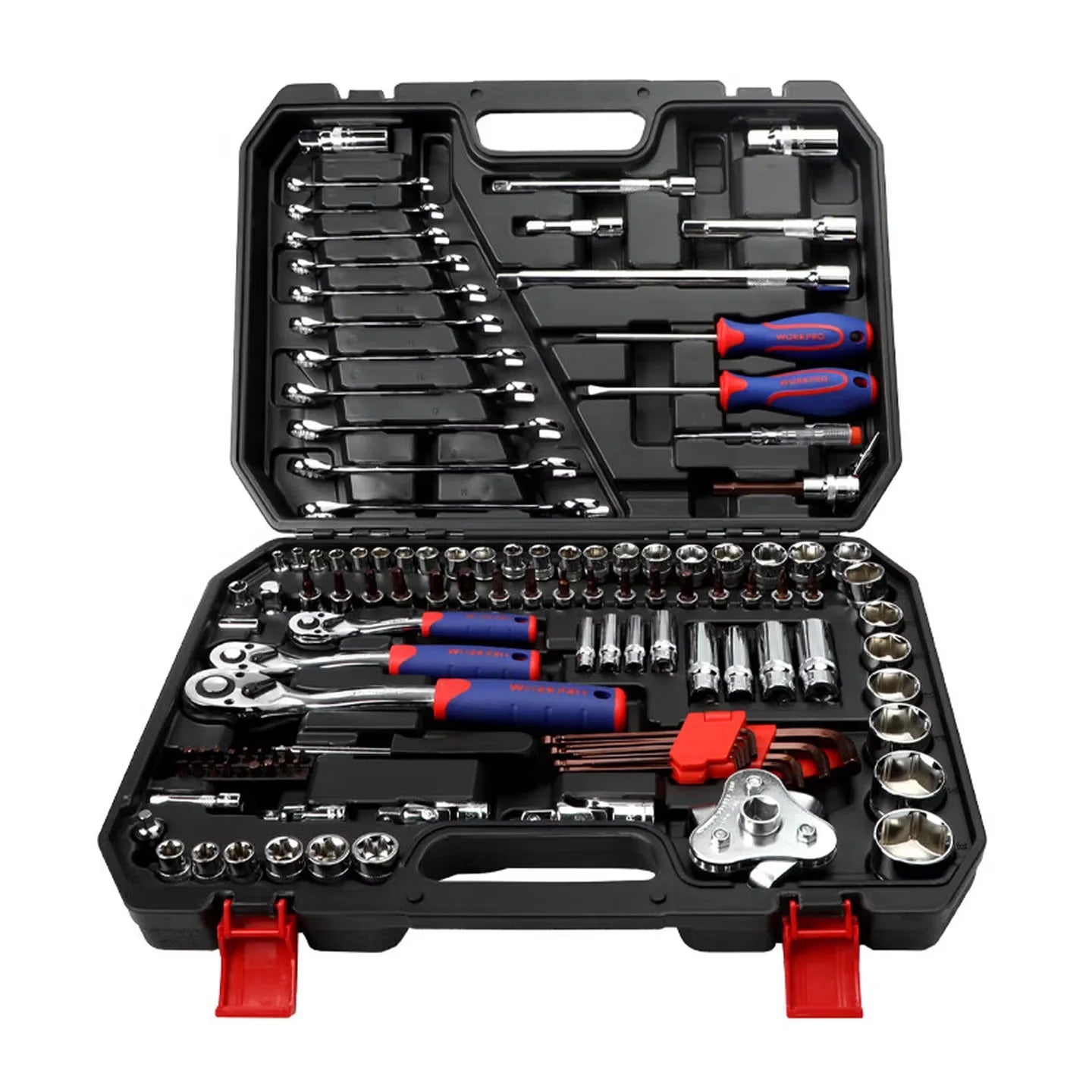 WORKPRO WP209084 121PC Socket Tools Set Universal Joint Ratchet Spanner Socket Hand Tool Set